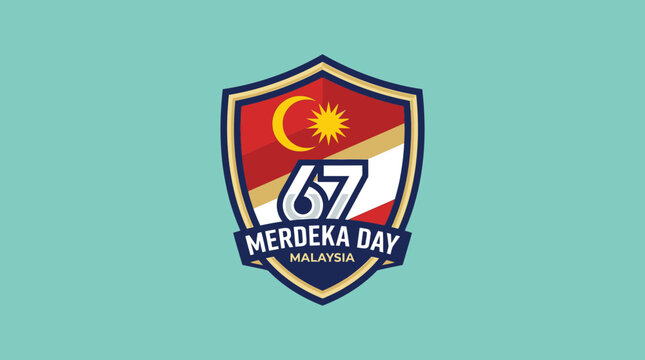Merdeka Day Malaysia 67th anniversary badge