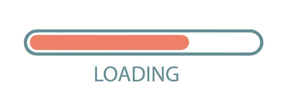 Minimalist Digital Progress Bar Illustration Featuring A Partial Loading Status Indicator For Web Interface Design
