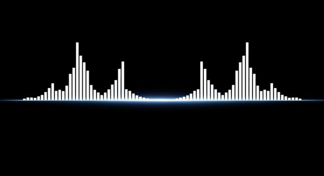 Abstract white audio sound wave equalizer stock photograph