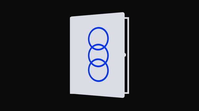 Abstract open door to universe. Lines appear. Hologram led laser door. Flight forward, entering inside the doorway.
