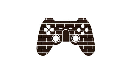 Game controller with brick wall pattern. © Tamyisgank