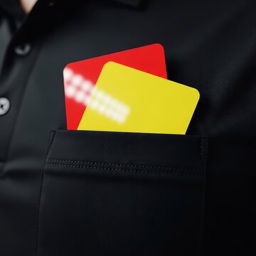 Sports Referee s Pocket with Red and Yellow Cards