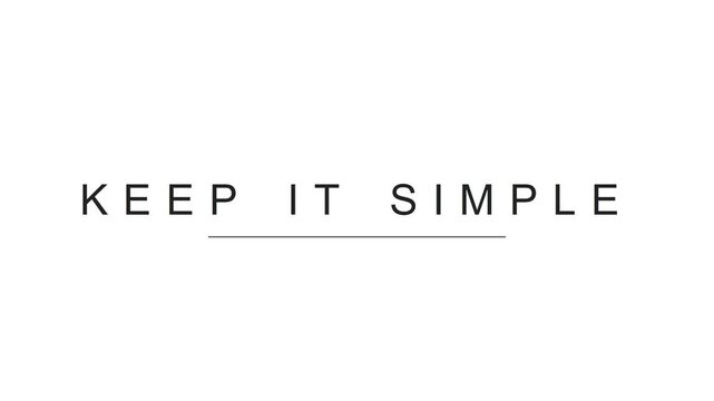 Keep it simple minimalist typography animation for business presentation and modern projects 4k motion clean