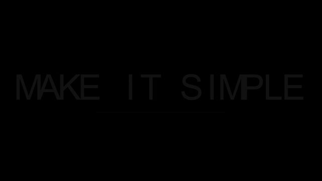 Make it simple minimalist typography motion for business presentations and modern marketing campaigns animation 4k