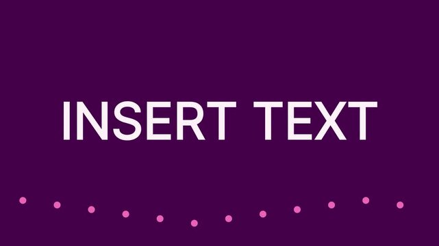 Minimalist purple animation 4k background, with insert text, placeholder and animated, dots for modern, digital presentations and, social media