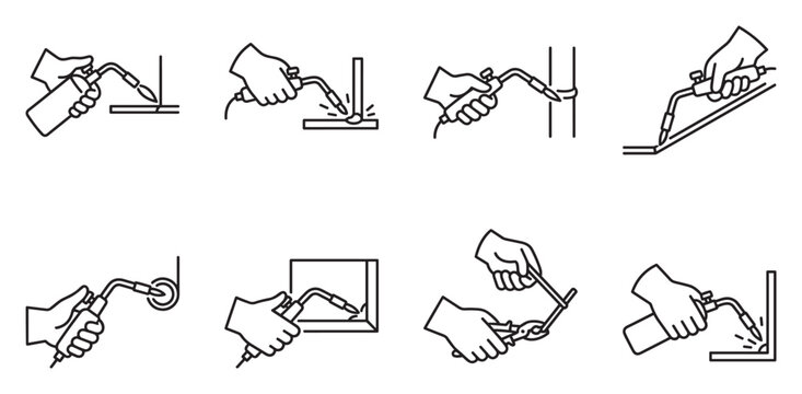 Oxy acetylene welding and brazing process for joining metal pieces in various positions.