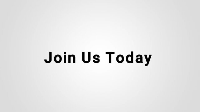 Join Us Today text stands out as a bold invitation printed in a dark font on a soft gray background.