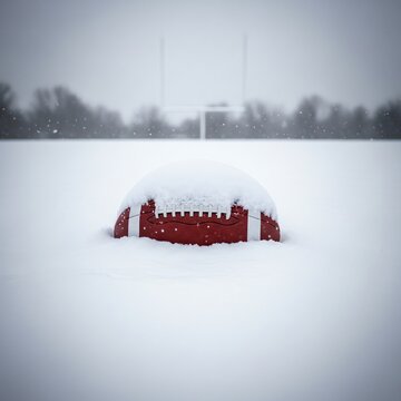 Football in Snow