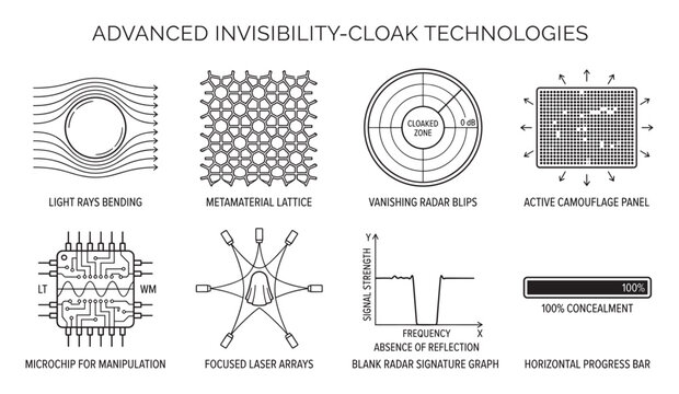 Tactical military equipment and stealth technology for covert operations.