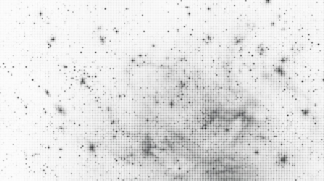 Sparse halftone dot pattern on a white background with halftone abstract background