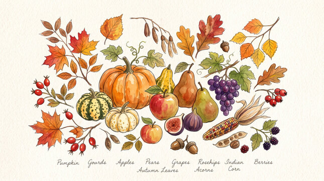 autumn background with leaves