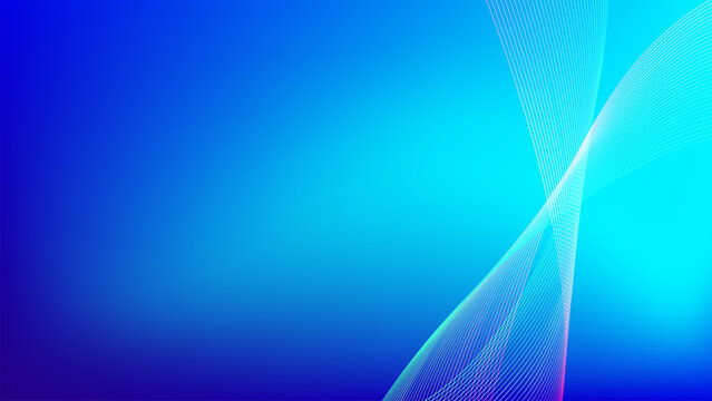 abstract blue background with wavy lines
