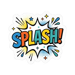 Splash Comic Book Word Bubble - Vibrant Sound Effect Graphic © Gordon