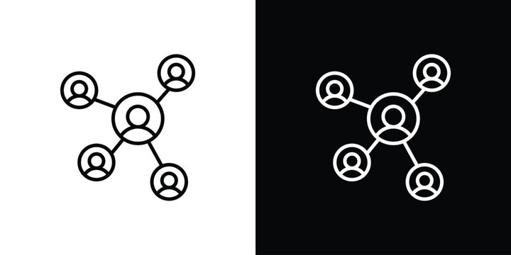 Business Connections icon editable pictogram bundle
