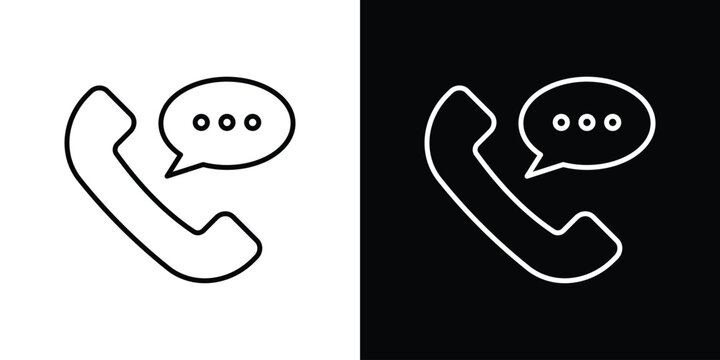 Contact us icon editable pictogram bundle