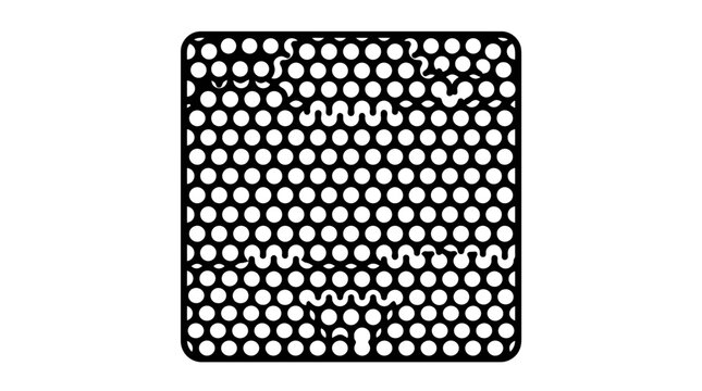 Abstract Perforated Square with Organic Wave Pattern