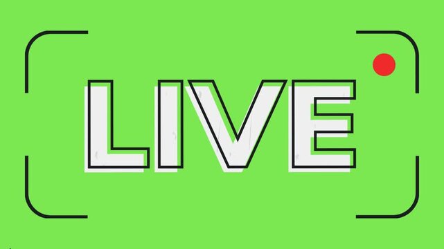 Digital Broadcast Live Stream Indicator Overlay Graphic for Social Media Content Creation and Real Time Video Production