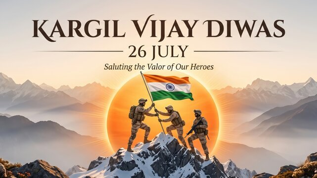 Kargil Vijay Diwas 26 July National Tribute Artwork