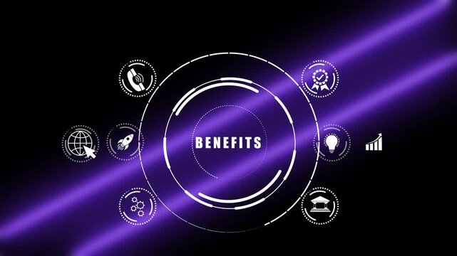 Corporate Employee Benefit Dashboard with Human Resources Compensation and Perk Metrics 4K Video