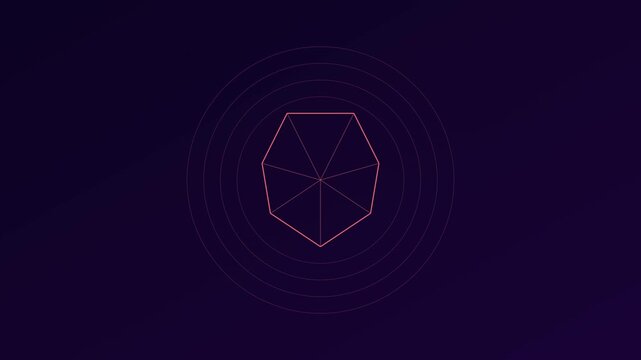 Animated radar chart with pulsing data visualization for business analytics and digital technology presentations animation 4k