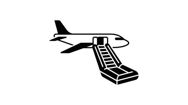 Airplane Emergency Slide Evacuation Icon