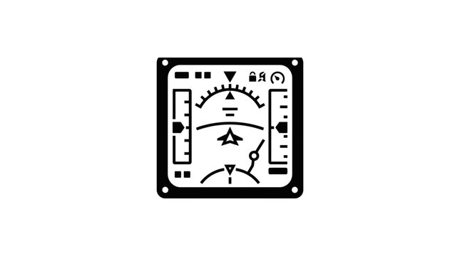 Airplane Attitude Indicator Instrument - Aviation Gyro Horizon