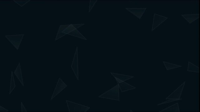 Abstract geometric background with low poly triangles overlaying a dark blue backdrop for digital design