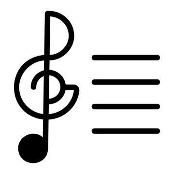 Treble clef Solid icon