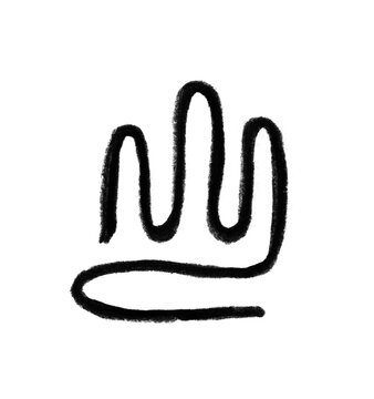 Doodle Wavy Crown Mountain Line Vector Brushes