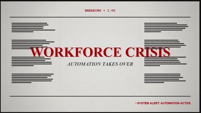 Job displacement and economic disruption, crisis, automation, unemployment, technological change, future of work