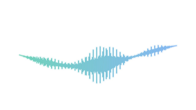 Sound wave pattern in blue tones
