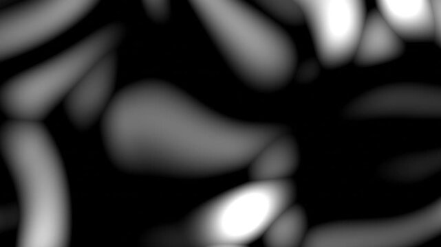 Monochrome Abstract With Soft Greyscale Organic Shapes On Black Loop abstract background