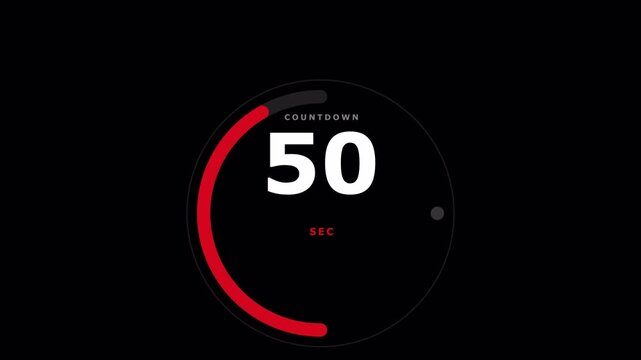 60 sec countdown in 30 sec on alpha channel