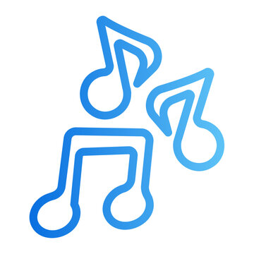 Music note Line Gradient Icon