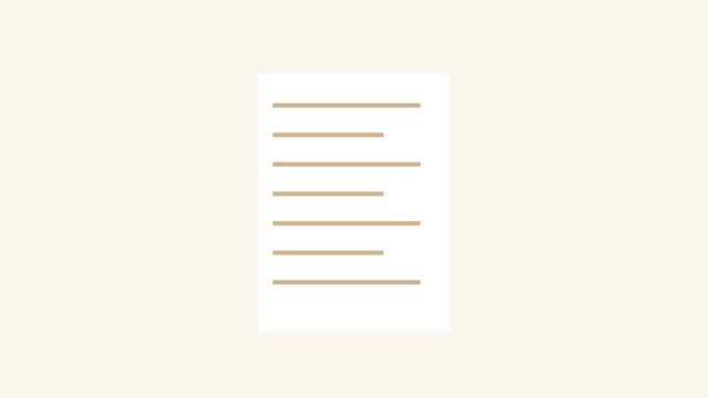 Minimalist animated document loading and processing data lines for business and technology interface animation 4k