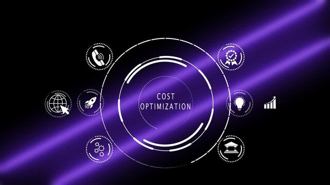 Enterprise Financial Cost Optimization Interface, Budgeting Strategy, and ROI Maximization 4K Animation Video