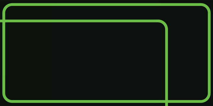Neon green rounded rectangle outline shapes.