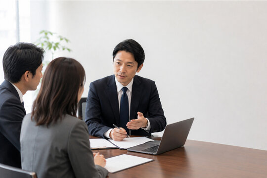弁護士,法律事務所,法律相談,法務,リーガル,弁護,裁判,裁判所,訴訟,契約書,契約,顧問弁護士,企業法務,民事事件,刑事事件,離婚相談,相続相談,交通事故,労働問題,債務整理,知的財産,コンプライアンス,司法,法律,司法書士,行政書士,税理士,日本人男性,日本人女性,30代男性,30代女性,スーツ,オフィス,会議室,打ち合わせ,相談,依頼者,書類,ノートパソコン,六法全書,法廷,ビジネス,専門家