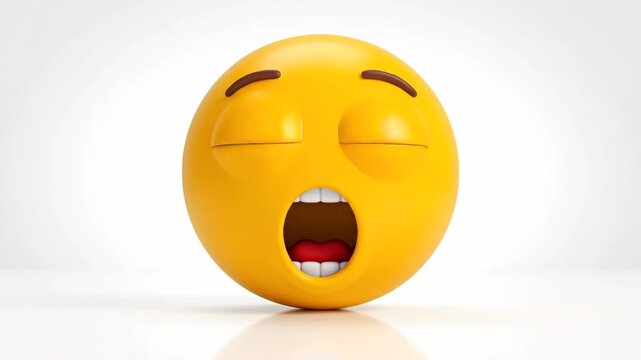 Emoji face flipping close-up from neutral into shocked reaction, supporting reaction stickers, chat messaging, social media feedback, alert responses, meme captions, and entertainment app media.