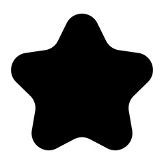 Naklejka na ściany i meble Black png sticker, flat graphic round star simple shape design, transparent background