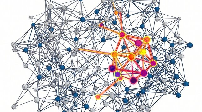 Network anomaly visualization with geometric node connections