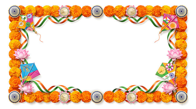 Decorative Indian Raksha Bandhan Border Frame.