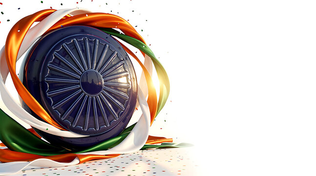 Turbine wheel with colorful swirling ribbons.