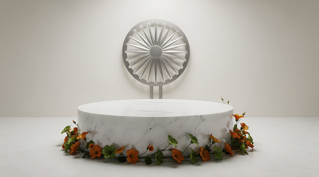 White Christmas Decorative Round Table Base.
