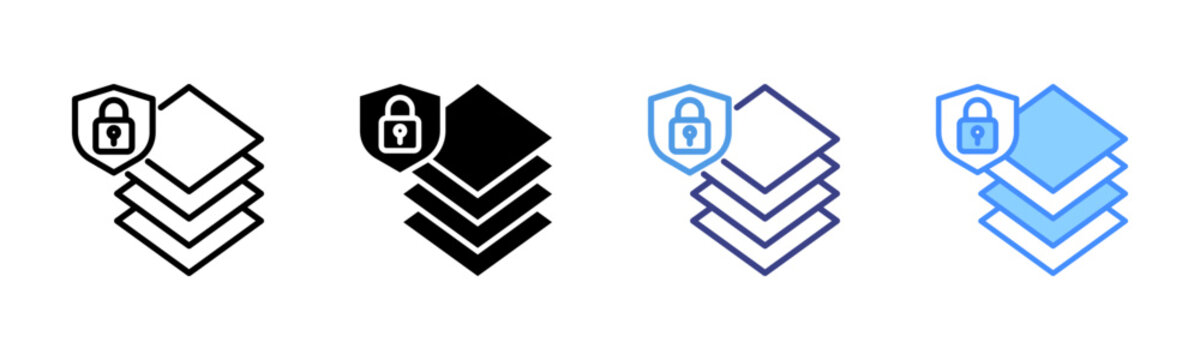 Ssl Icon Set Multiple Style Collection