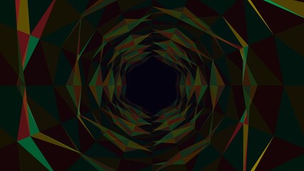 Dark Abstract Geometric Low Poly Tunnel Perspective Background © RAAL Creative Studio