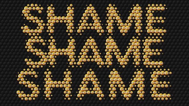 Shame and cringe Concept Motion Graphics with Emoji Typography