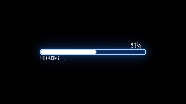 Simple loading bar icon animation loading, uploading and downloading icon 4k video.