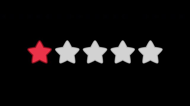 Ranking star icon red (1) with alpha channel.