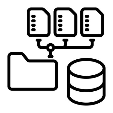 database icon, line icon style